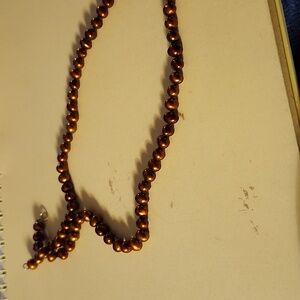 Brown pearl necklace